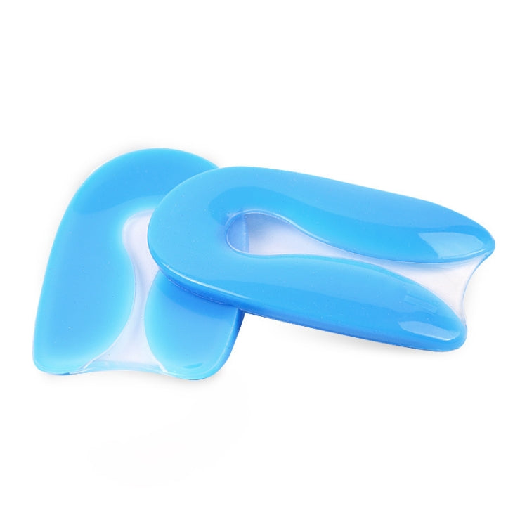 5 Pairs U-shaped Heel Pad Soft and Comfortable Shock Absorption Silicone Pad Insole, Size: S(30-34 Yards)