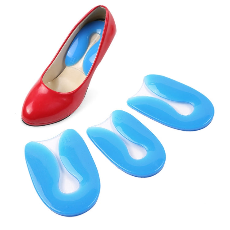 5 Pairs U-shaped Heel Pad Soft and Comfortable Shock Absorption Silicone Pad Insole, Size: S(30-34 Yards)