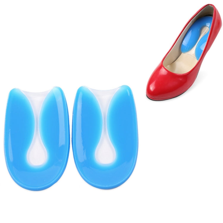 5 Pairs U-shaped Heel Pad Soft and Comfortable Shock Absorption Silicone Pad Insole, Size: M(35-39 Yards)