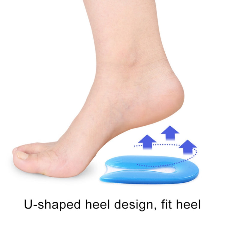 5 Pairs U-shaped Heel Pad Soft and Comfortable Shock Absorption Silicone Pad Insole, Size: M(35-39 Yards)