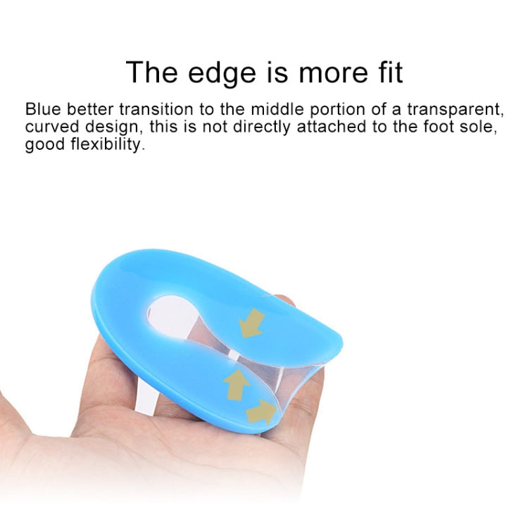 5 Pairs U-shaped Heel Pad Soft and Comfortable Shock Absorption Silicone Pad Insole, Size: L(40-45 Yards)
