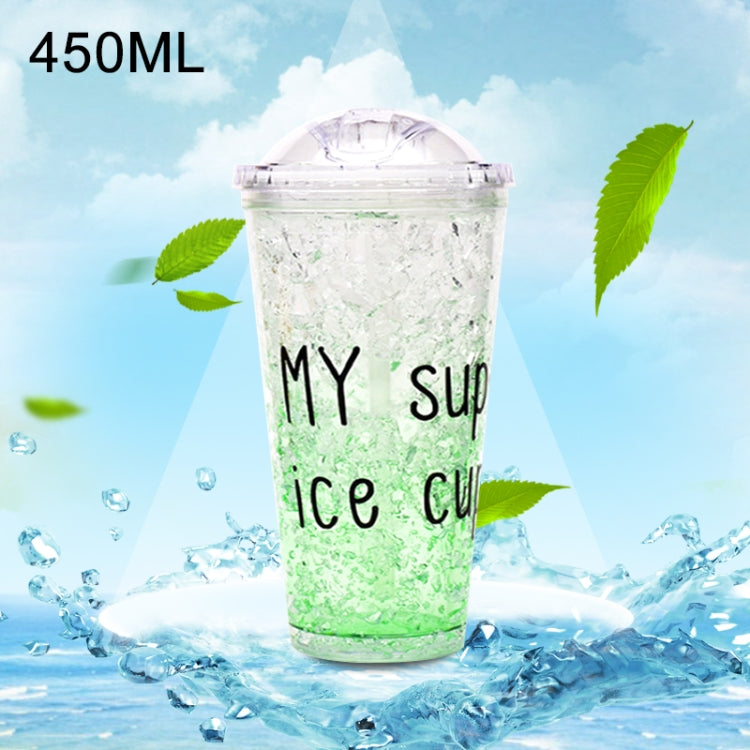 450ml Leak Proof Double Layer AS-Made Beverage Bottle With Cap And Straw For Summer Day