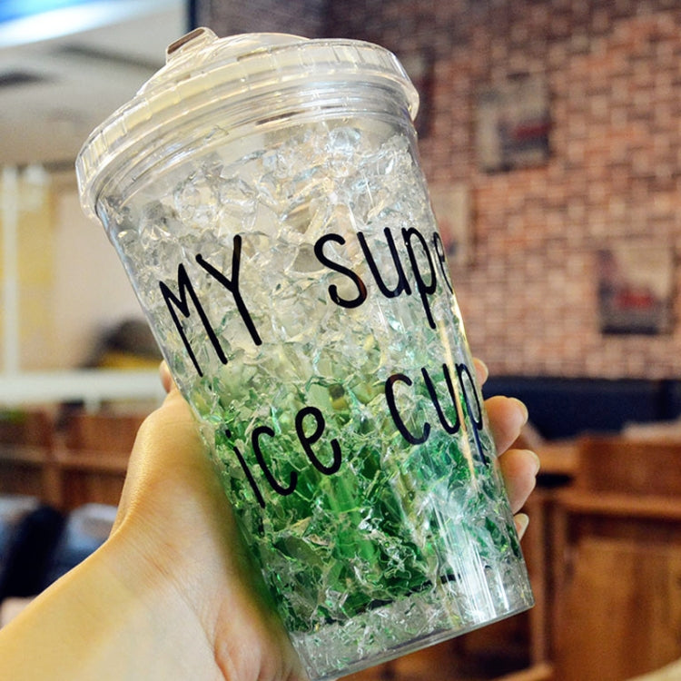 450ml Leak Proof Double Layer AS-Made Beverage Bottle With Cap And Straw For Summer Day
