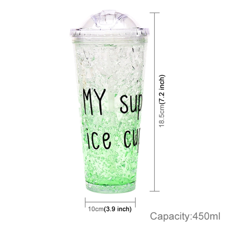 450ml Leak Proof Double Layer AS-Made Beverage Bottle With Cap And Straw For Summer Day