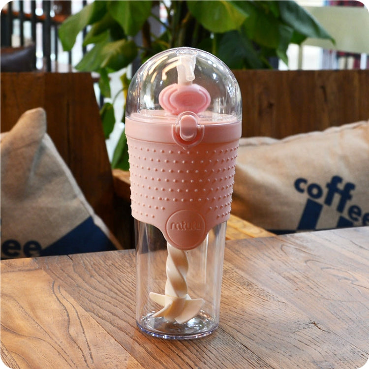 500ml Creative Dot Decorative Designed  Plastic Water Bottle With Lifting Loop For Home Or Office Using
