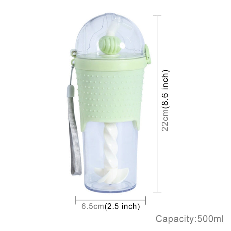 500ml Creative Dot Decorative Designed  Plastic Water Bottle With Lifting Loop For Home Or Office Using