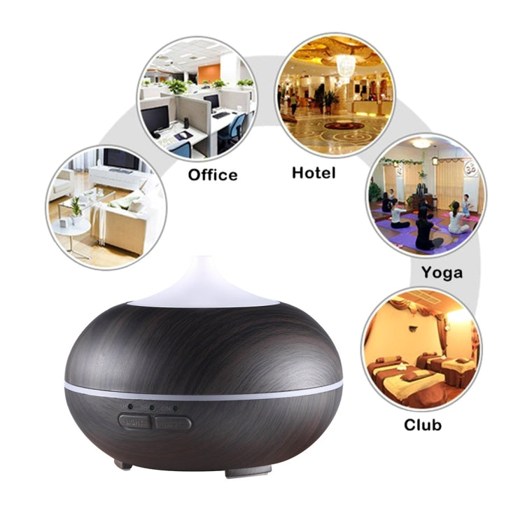 10W 150mL Wood Grain Aromatherapy Air Purifier Humidifier with LED Light for Office / Home Room