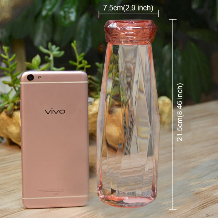 620ml Leak Proof Transparent Plastic Irregular Water Bottle With Cap For Outdoor, Home And Office