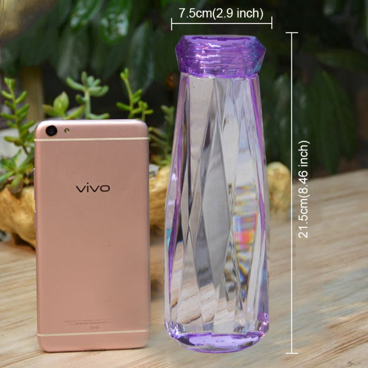 620ml Leak Proof Transparent Plastic Irregular Water Bottle With Cap For Outdoor, Home And Office