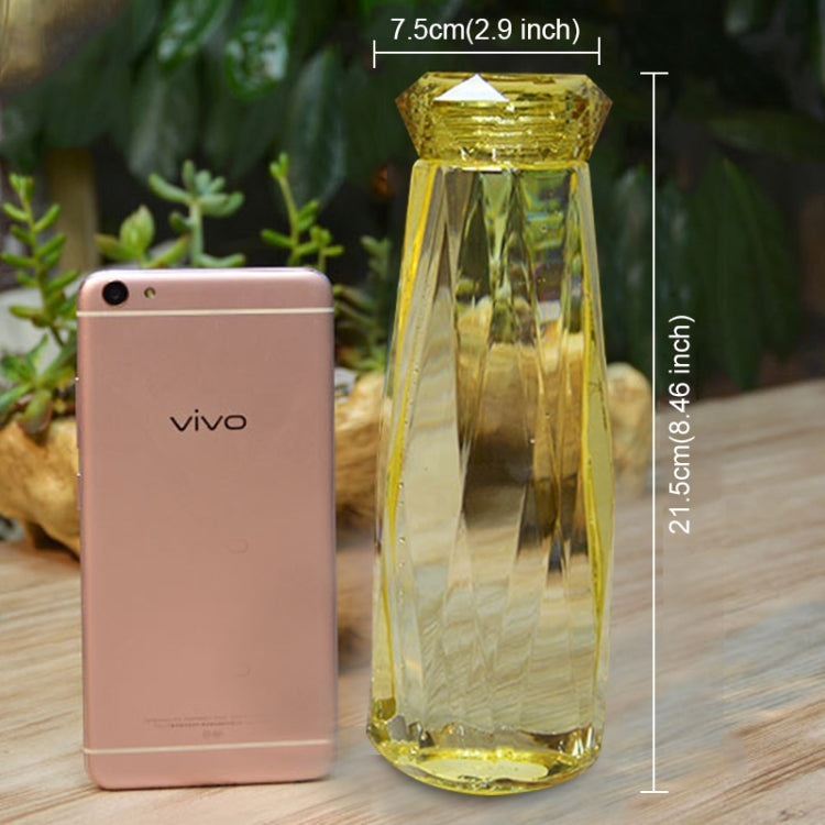 620ml Leak Proof Transparent Plastic Irregular Water Bottle With Cap For Outdoor, Home And Office