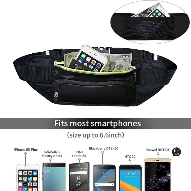 Multi-function Fashion Outdoor Sports Fitness Nylon Bag Water Bottle Waist Bag (Black)