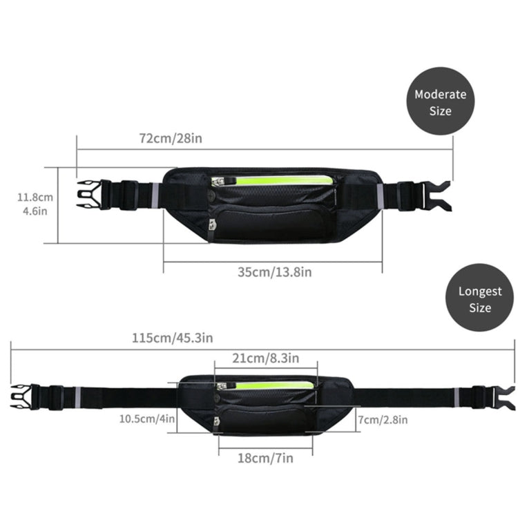 Multi-function Fashion Outdoor Sports Fitness Nylon Bag Water Bottle Waist Bag (Black)