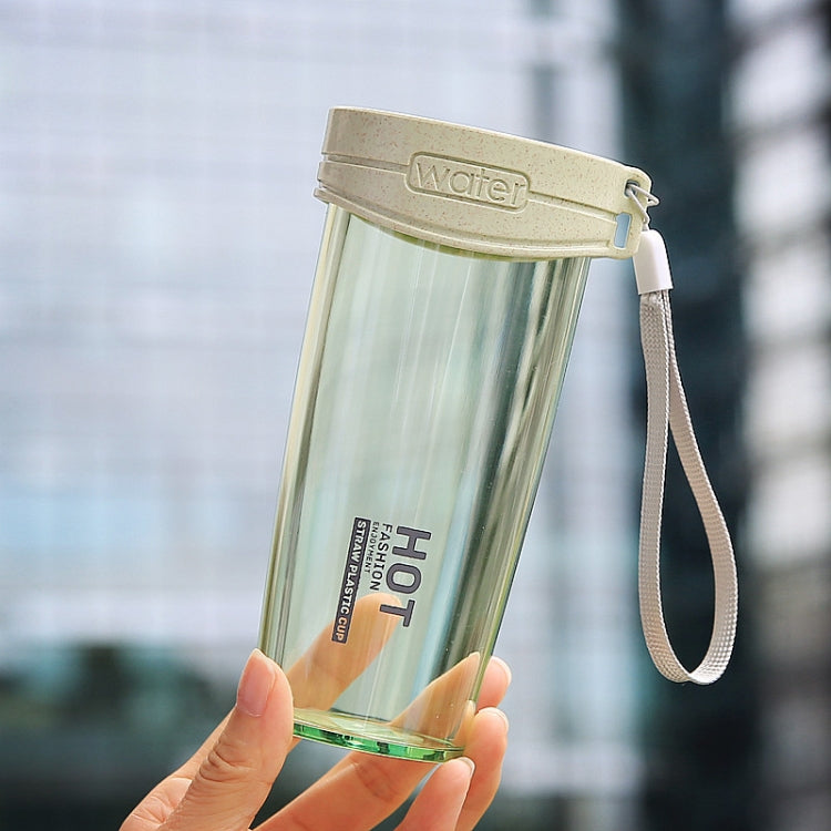 350ml Leak Proof  Brief Transparent Plastic Water Bottle With Handle Strap For Outdoor, Home And Office Using