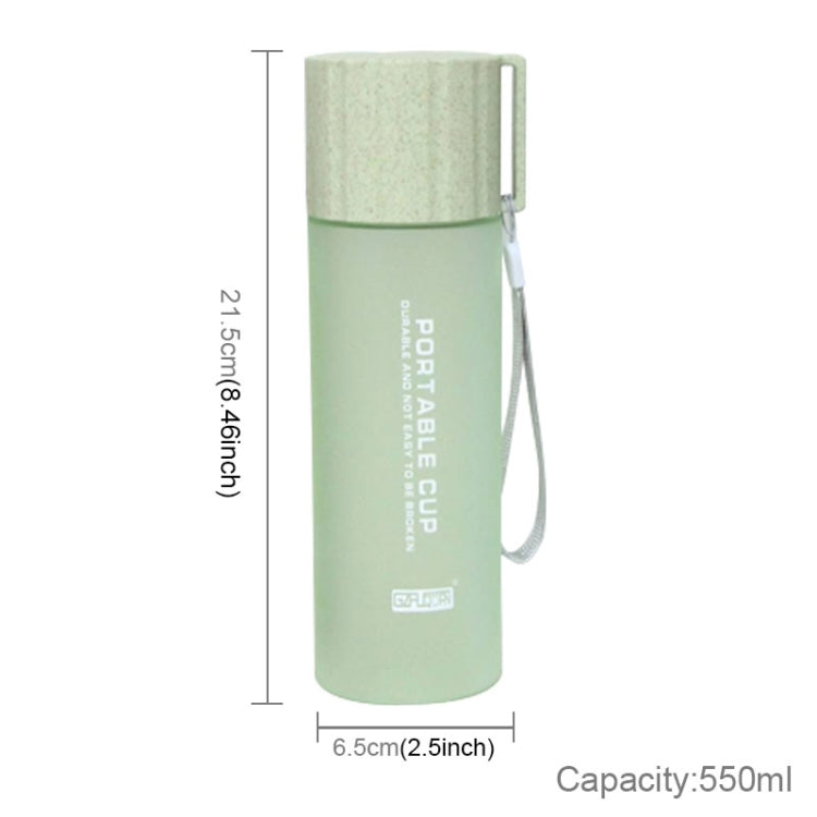 550ml Leak Proof  Brief Designing Plastic Water Bottle With Handle Strap For Common Using