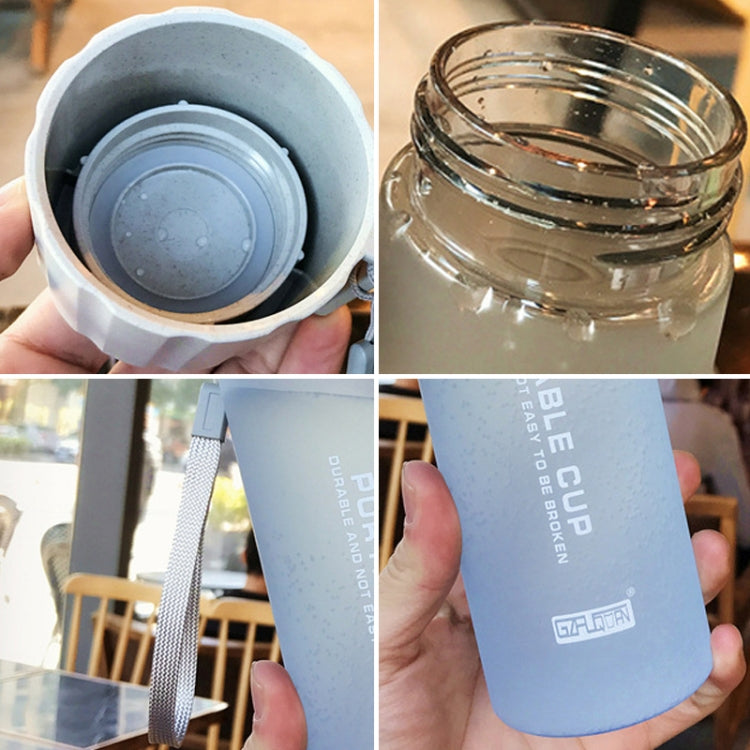 550ml Leak Proof  Brief Designing Plastic Water Bottle With Handle Strap For Common Using