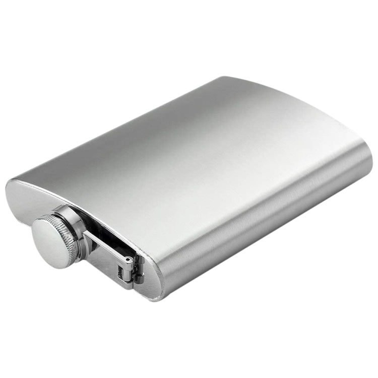 112mL (4oz)Handy Narrow-version Wine Jug Portable Stainless Steel Hip Flask(Silver)