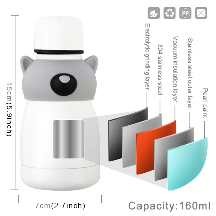 160ml  Stainless Steel Vacuum Thermos Heat Insulate Cute Bear Type Mini Water Bottle