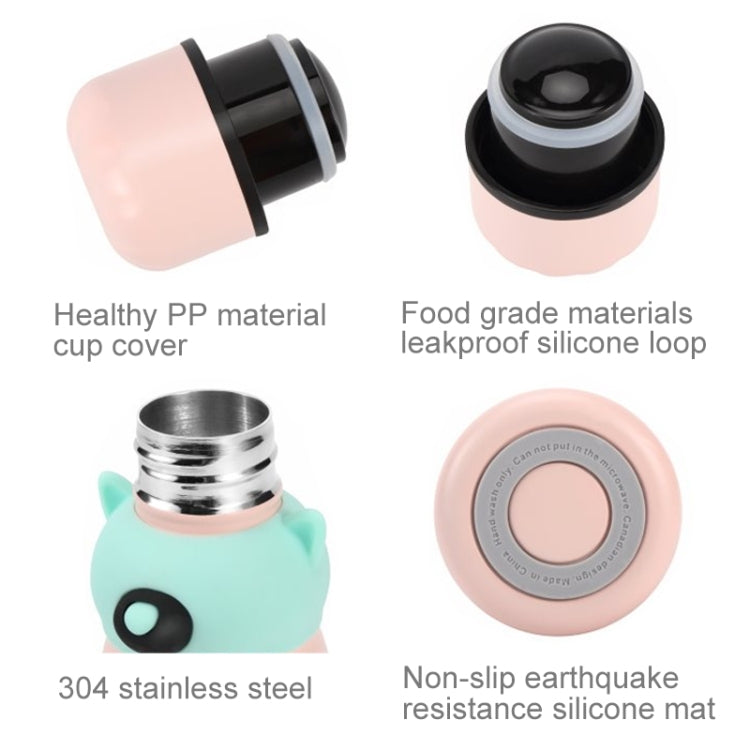 160ml  Stainless Steel Vacuum Thermos Heat Insulate Cute Bear Type Mini Water Bottle