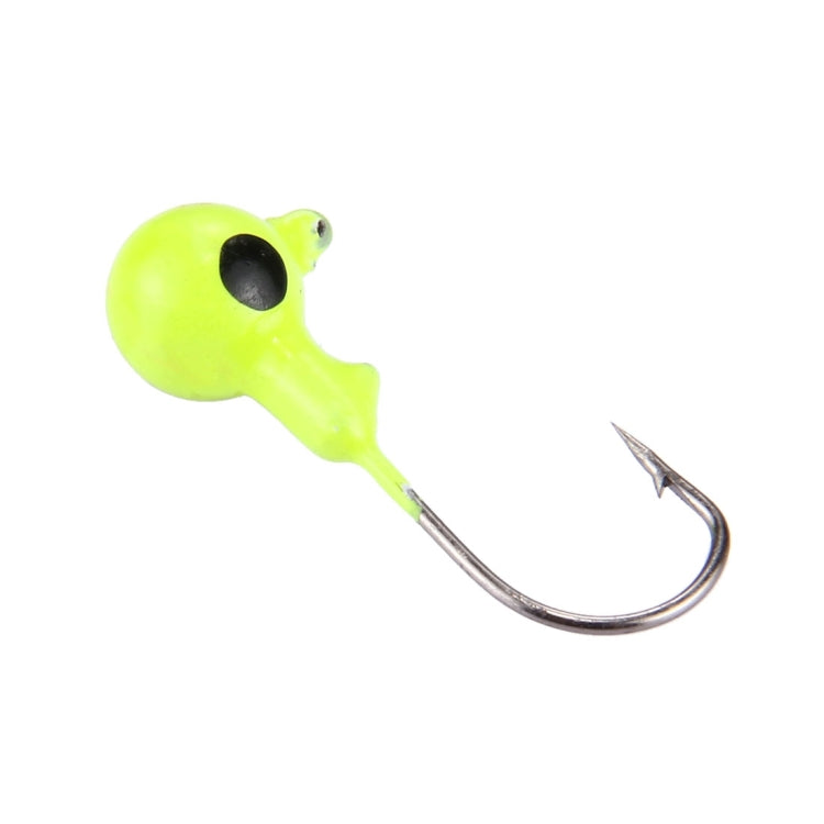 10 PCS Spherical Lead Head Fishing Hooks Fishing Barbed Hook with Hole