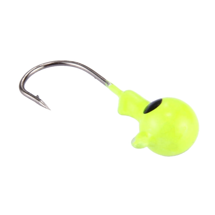 10 PCS Spherical Lead Head Fishing Hooks Fishing Barbed Hook with Hole