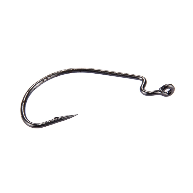10 PCS Wide Crank Fishing Hooks Fishing Barbed Hook with Hole
