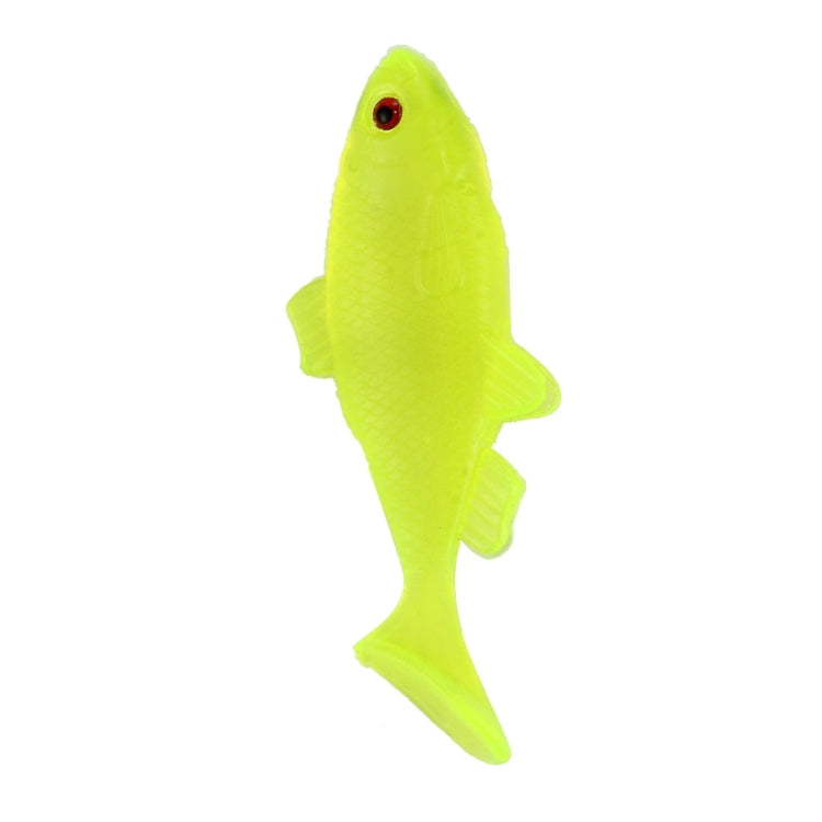 10 PCS Small Yellow Fish Shape Fishing Lures Artificial Fishing Bait, Length: 6.2cm