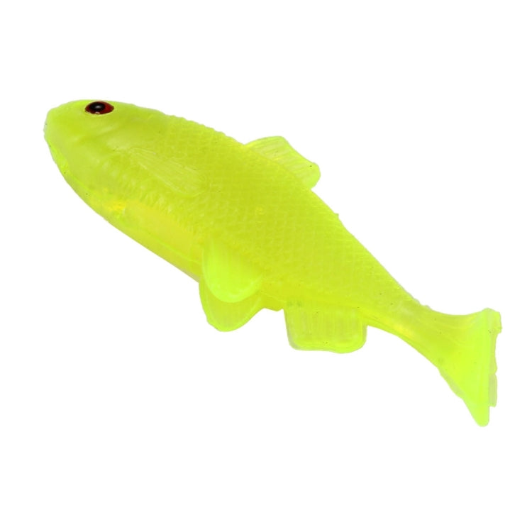 10 PCS Small Yellow Fish Shape Fishing Lures Artificial Fishing Bait, Length: 6.2cm