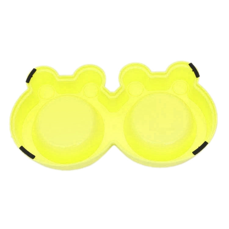 2 in 1 Stainless Steel  Bowls, Anti-slippery Mat Cartoon Shape Detachable Pets Bowls, Random Color Delivery