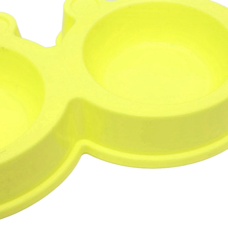 2 in 1 Stainless Steel  Bowls, Anti-slippery Mat Cartoon Shape Detachable Pets Bowls, Random Color Delivery