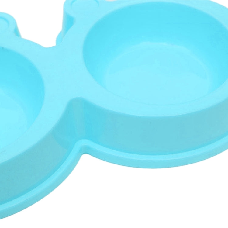 2 in 1 Stainless Steel  Bowls, Anti-slippery Mat Cartoon Shape Detachable Pets Bowls, Random Color Delivery