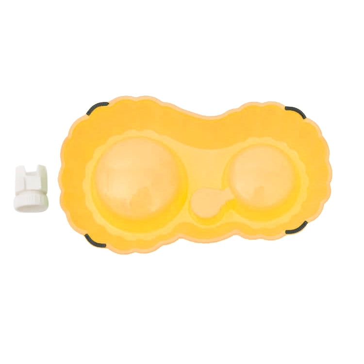 Pumpkin Shape Dog Cat Food Dish + Drinking Water Double Bowls with Automatic Water Dispenser, Size: S