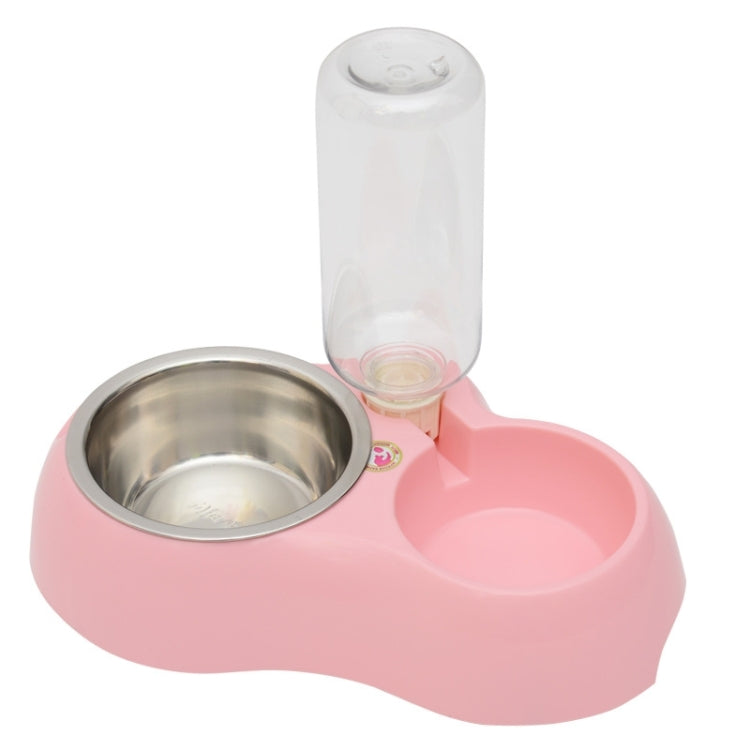 Stainless Steel Bowls, Anti-slip Dog Cat Food Dish + Drinking Water Pets Bowls with Automatic Water Dispenser