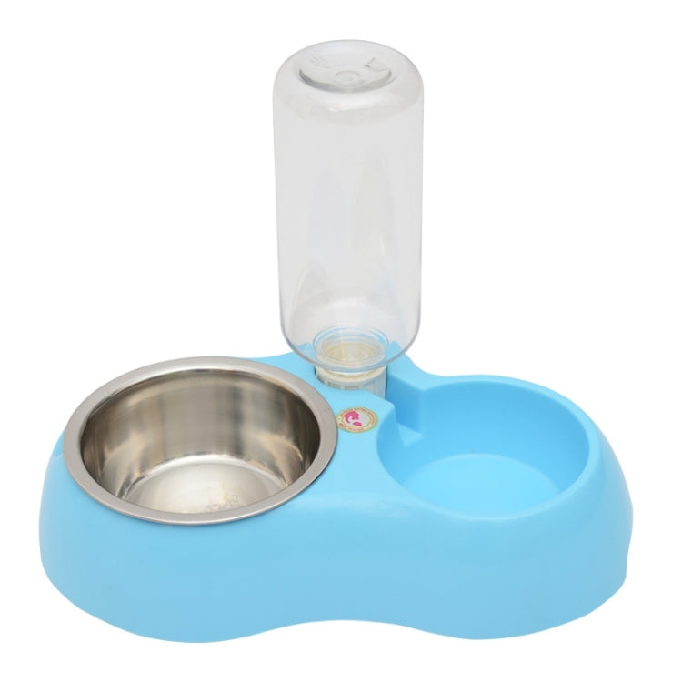 Stainless Steel Bowls, Anti-slip Dog Cat Food Dish + Drinking Water Pets Bowls with Automatic Water Dispenser