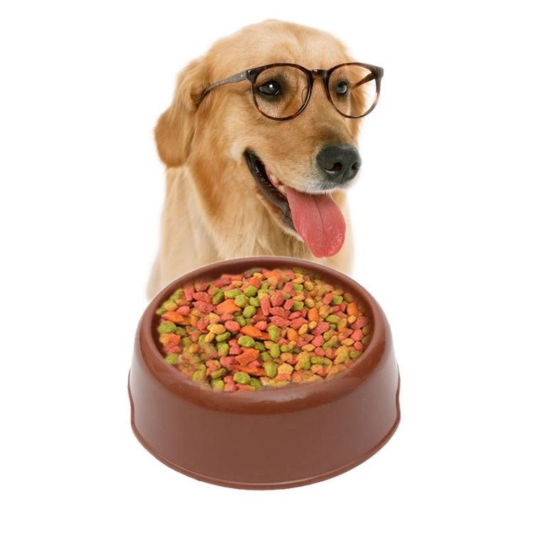 Dog Cat Light Candy Color Plastic Material Single Pets Bowls