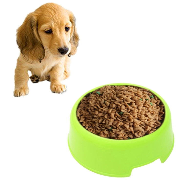 Dog Cat Light Candy Color Plastic Material Single Pets Bowls