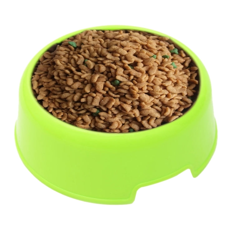 Dog Cat Light Candy Color Plastic Material Single Pets Bowls