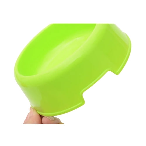 Dog Cat Light Candy Color Plastic Material Single Pets Bowls