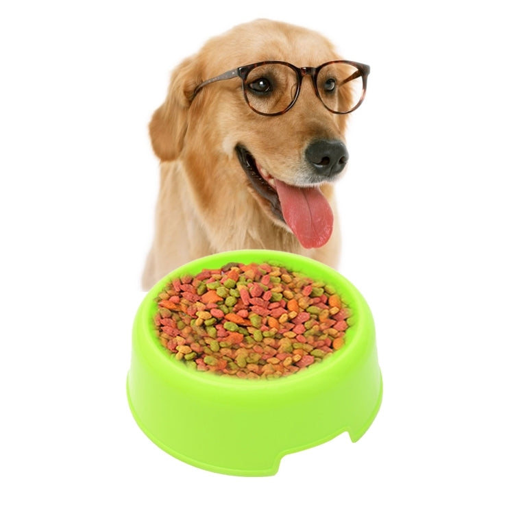 Dog Cat Light Candy Color Plastic Material Single Pets Bowls