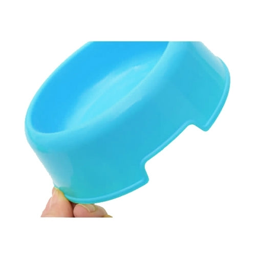 Dog Cat Light Candy Color Plastic Material Single Pets Bowls
