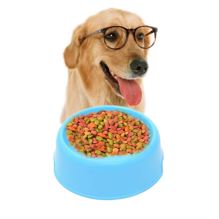 Dog Cat Light Candy Color Plastic Material Single Pets Bowls