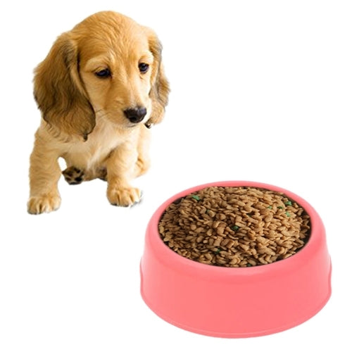 Dog Cat Light Candy Color Plastic Material Single Pets Bowls