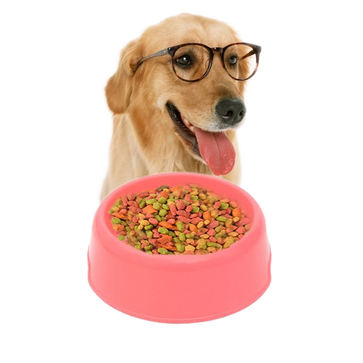 Dog Cat Light Candy Color Plastic Material Single Pets Bowls