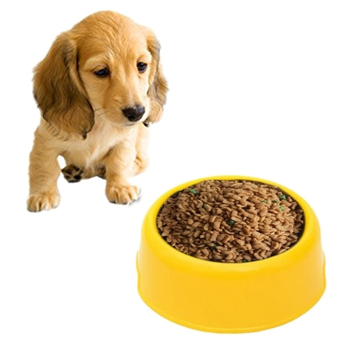 Dog Cat Light Candy Color Plastic Material Single Pets Bowls