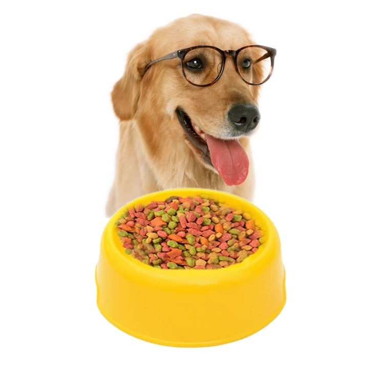 Dog Cat Light Candy Color Plastic Material Single Pets Bowls