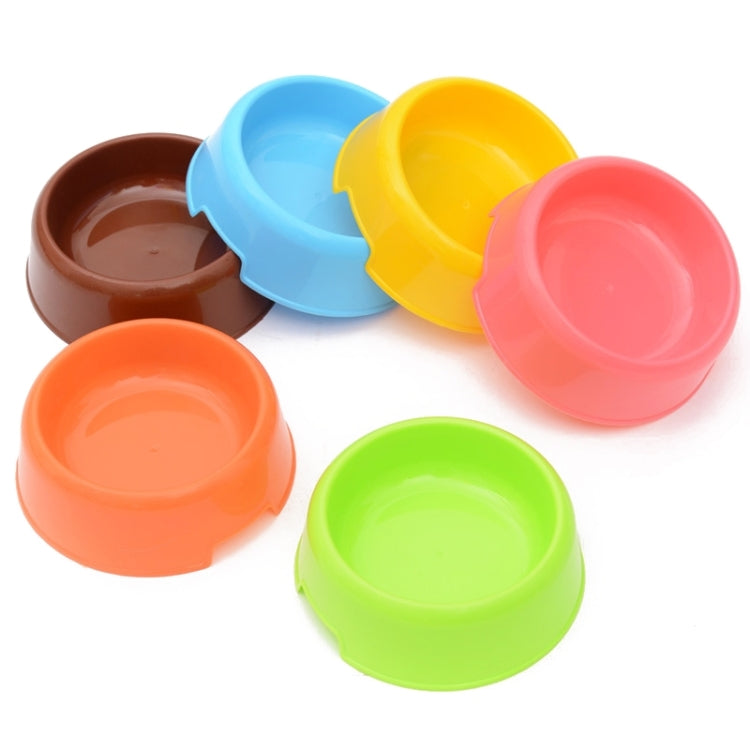 Dog Cat Light Candy Color Plastic Material Single Pets Bowls