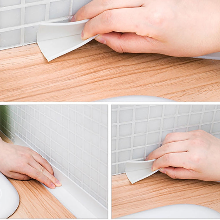 PE Kitchen and Bathroom Waterproof and Mildew Proof tape  Size:60mm x 3.35m(White)