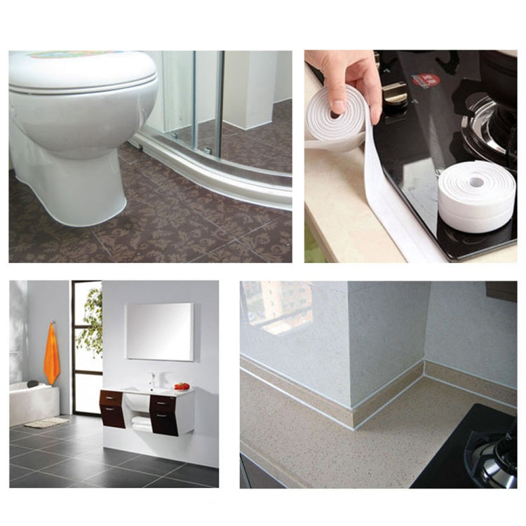PE Kitchen and Bathroom Waterproof and Mildew Proof tape  Size:60mm x 3.35m(White)