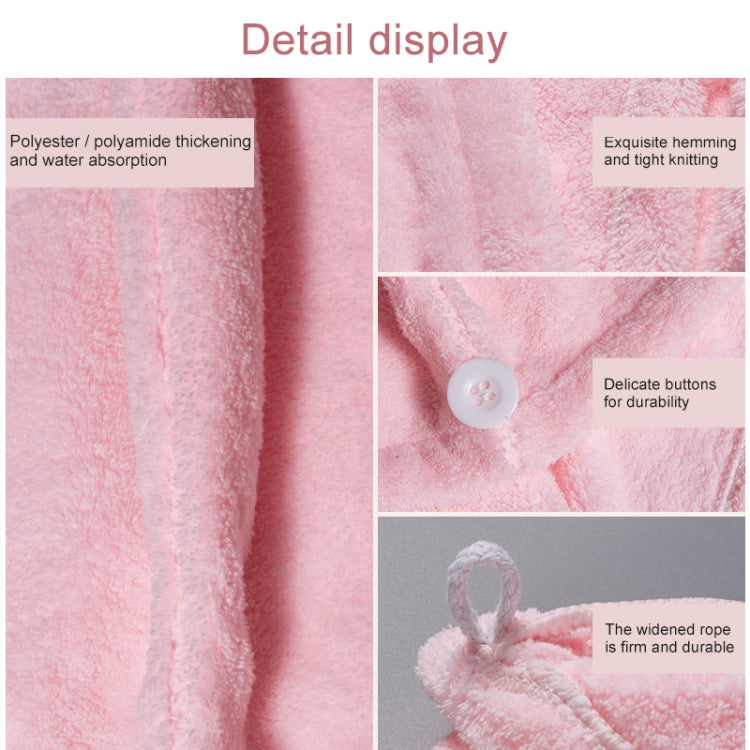 Super Absorbent Quick-drying Hair Hat Shower Cap Bath Towel for Lady, Size: 25 x 65cm