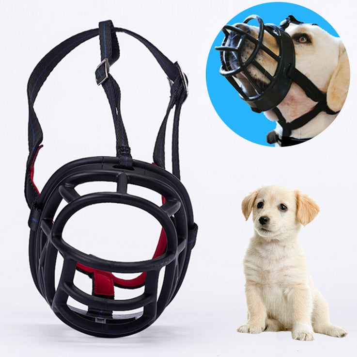 Dog Muzzle Prevent Biting Chewing and Barking Allows Drinking and Panting, Size: 6.8*6.3*7.8cm(Black)