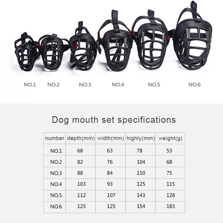 Dog Muzzle Prevent Biting Chewing and Barking Allows Drinking and Panting, Size: 6.8*6.3*7.8cm(Black)